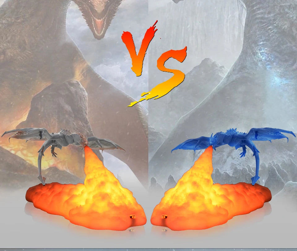 3D Fire Dragon LED Lamp