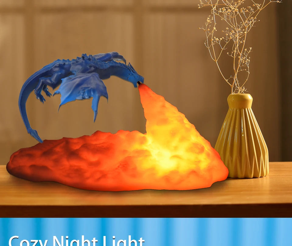 3D Fire Dragon LED Lamp