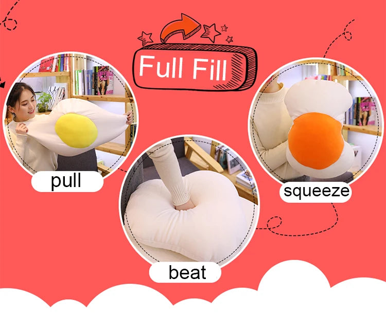 Egg plush pillow