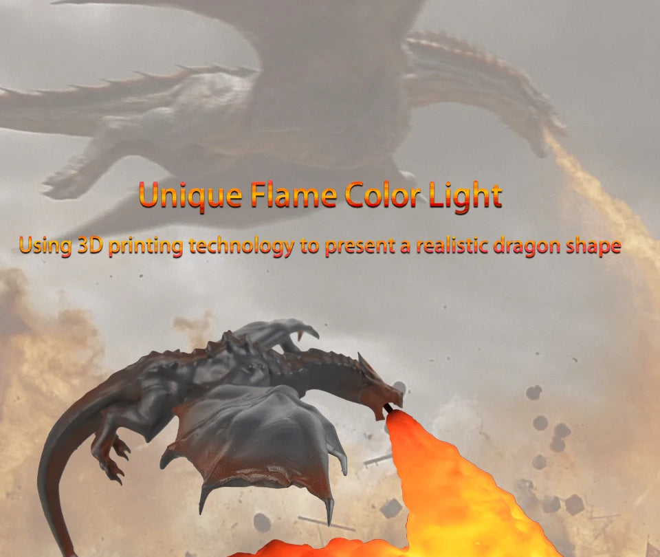 3D Fire Dragon LED Lamp