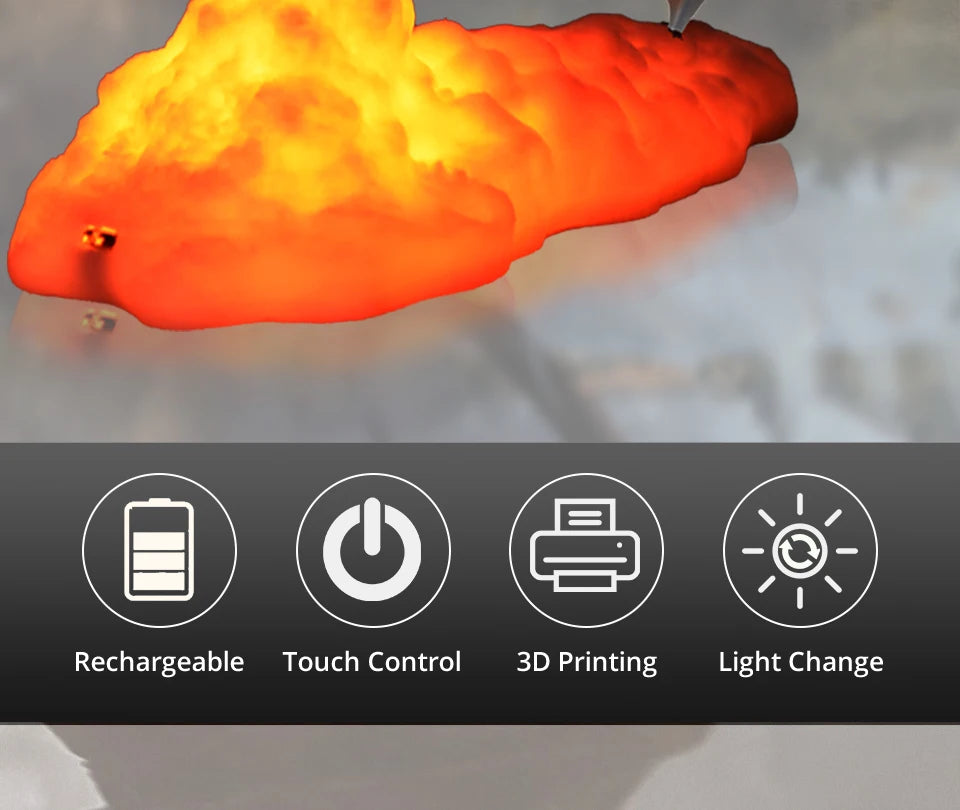 3D Fire Dragon LED Lamp