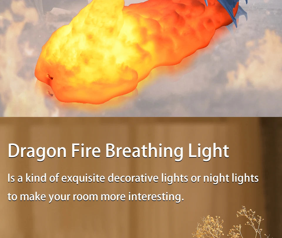 3D Fire Dragon LED Lamp