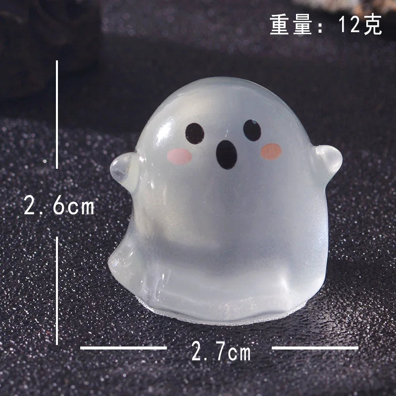 6/12/24PCS Luminous Mini Figures Ghost Devil Ornaments Decor Halloween