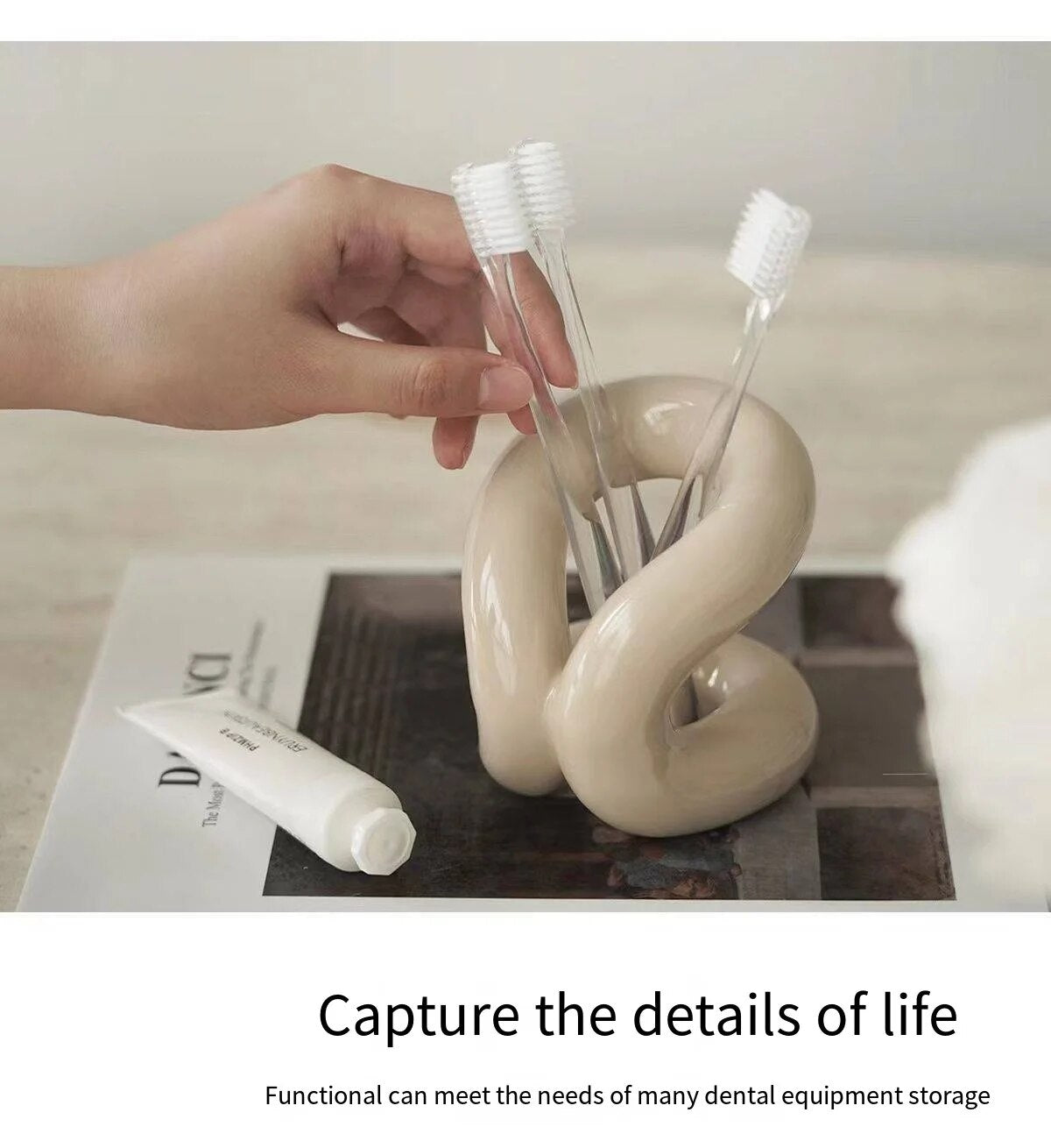 Ceramic toothbrush  holder