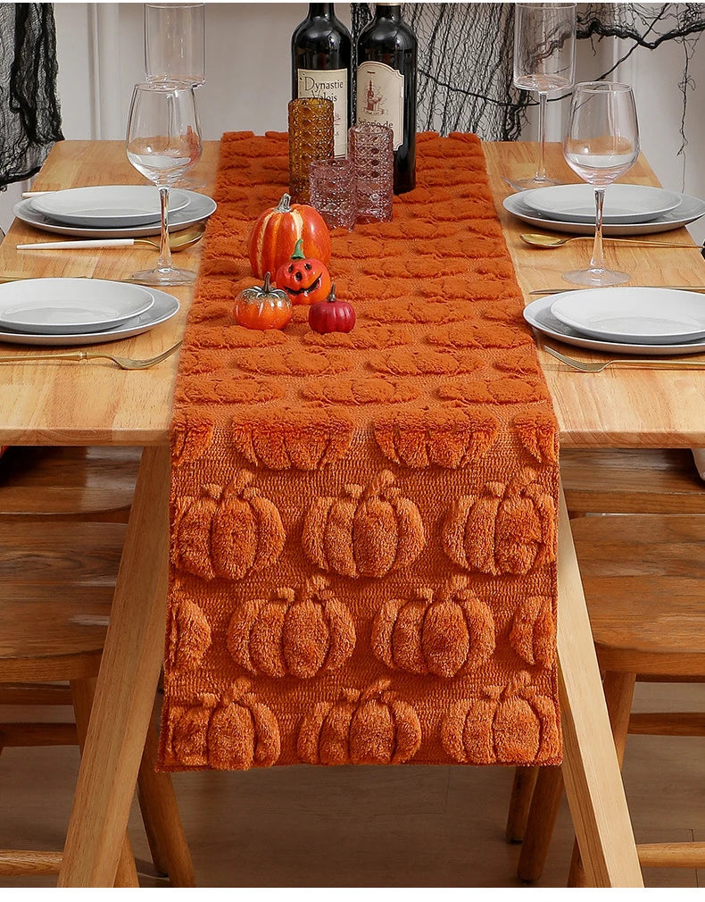 Halloween Ghost & Pumpkin Table Runner