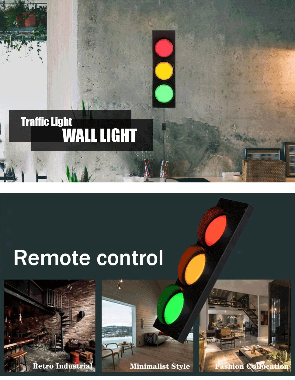 Traffic Light Wall Lamp LED