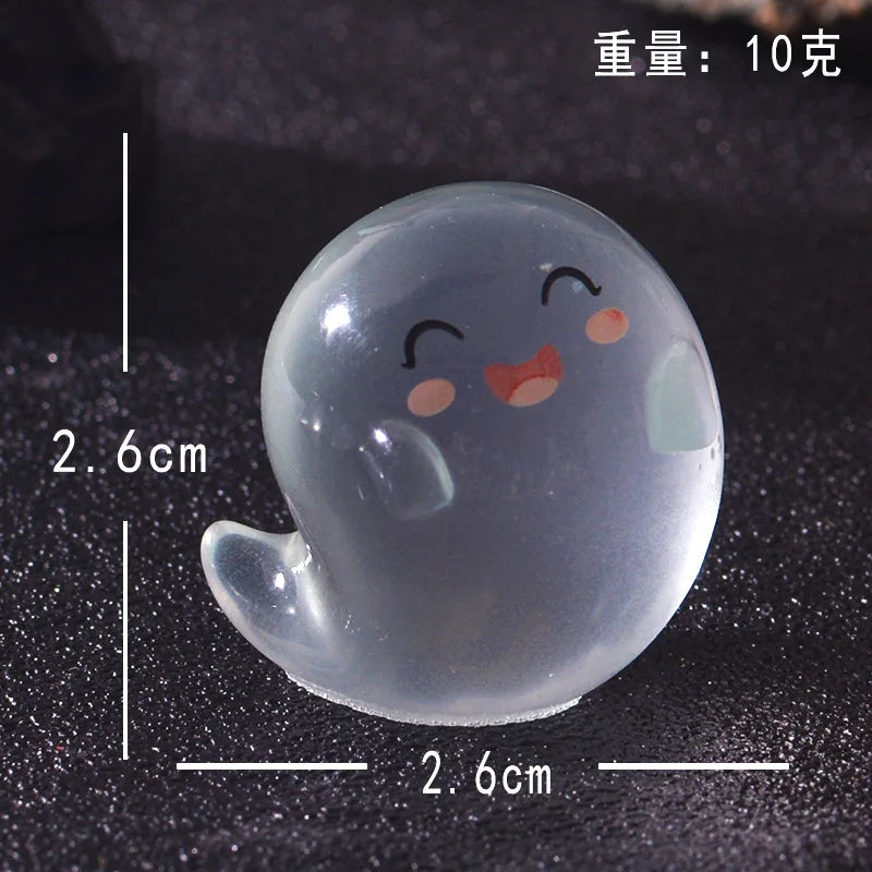 6/12/24PCS Luminous Mini Figures Ghost Devil Ornaments Decor Halloween