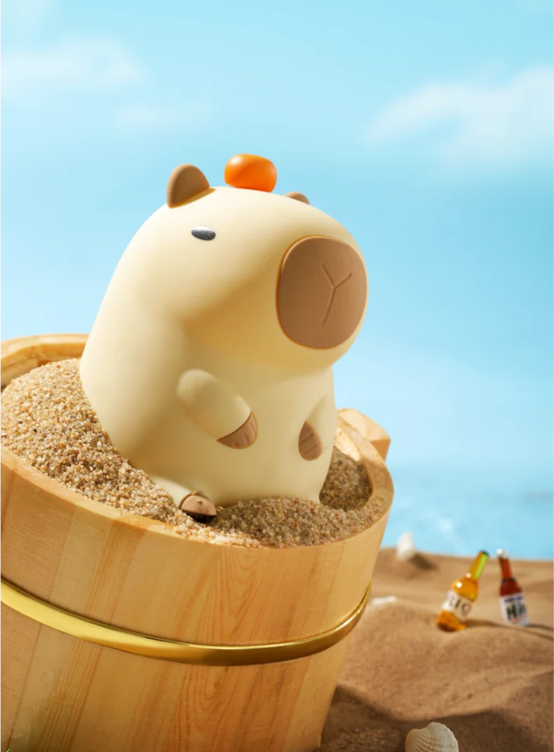 Cute Squishy Capybara Night Light  Animal Lamp
