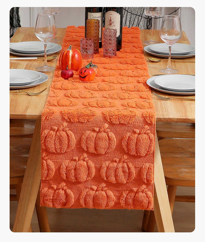 Halloween Ghost & Pumpkin Table Runner