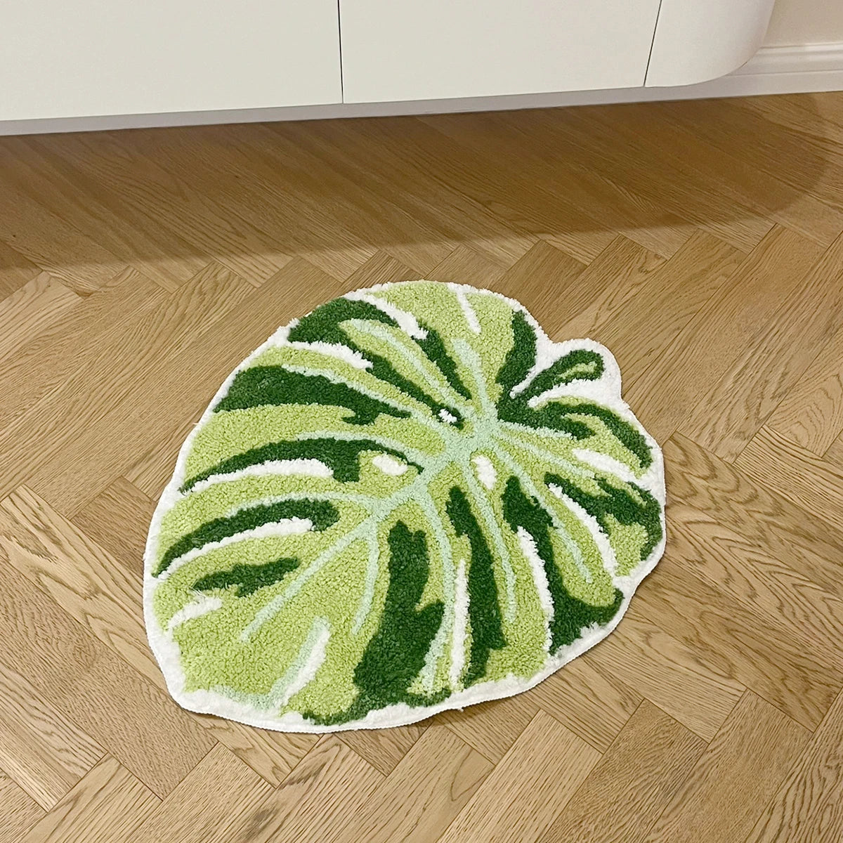 Green Leaf Monstera Tufting Rug