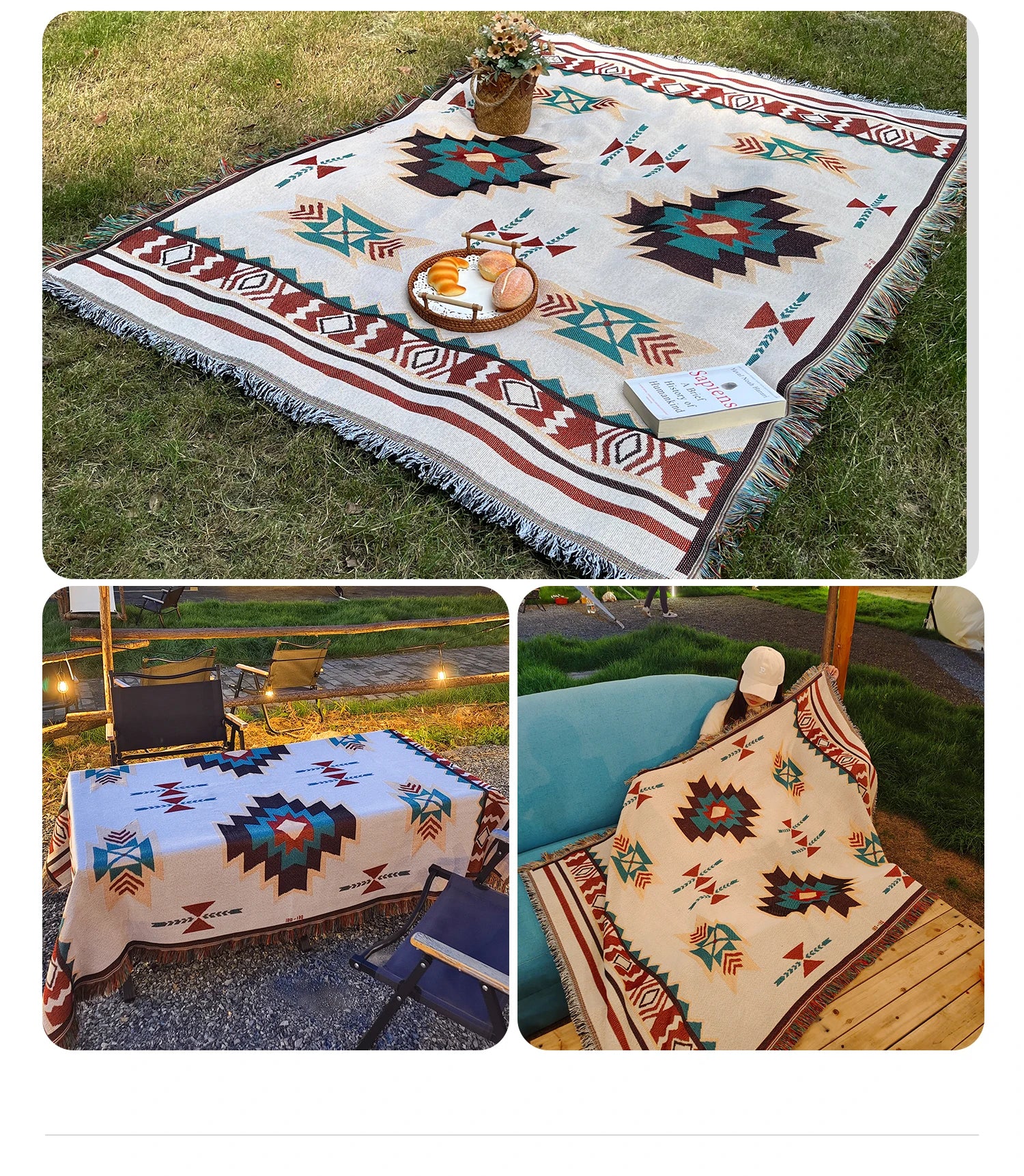 Aztec Geometric Blanket