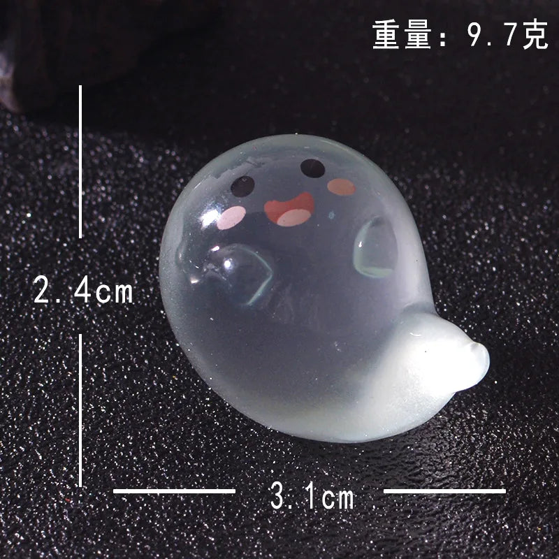 6/12/24PCS Luminous Mini Figures Ghost Devil Ornaments Decor Halloween