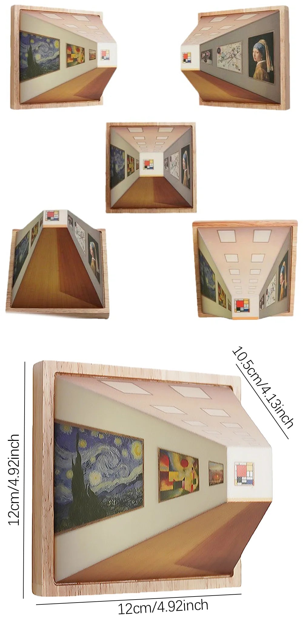 3d Eye Vision Wooden Wall Lamp