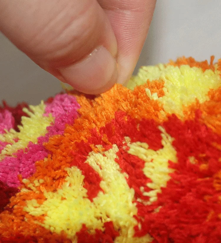 Red Hibiscus Flower Rug