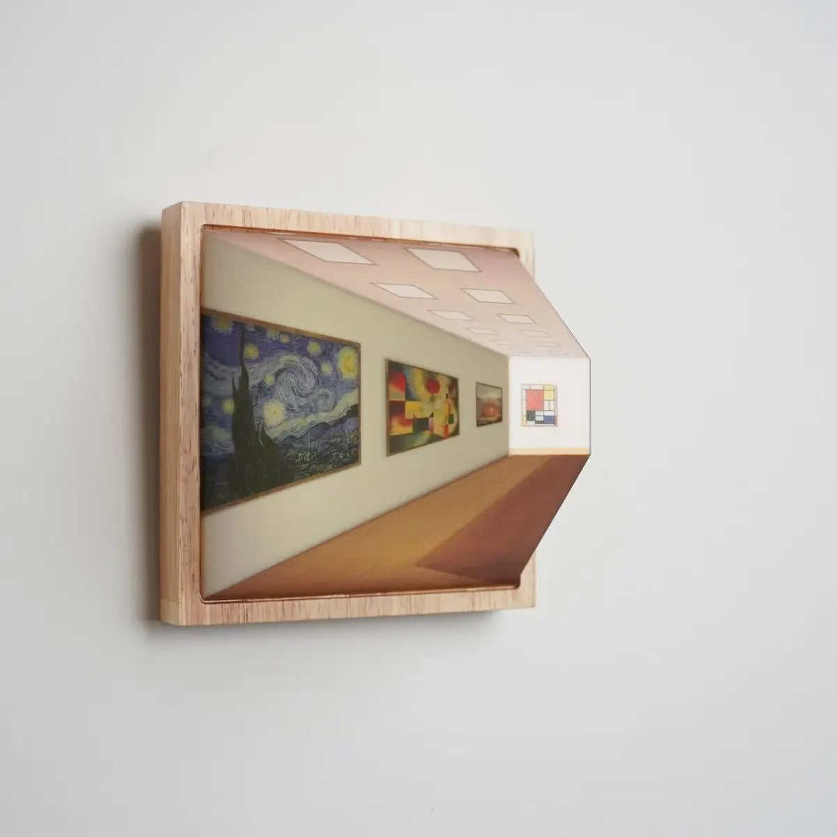 3d Eye Vision Wooden Wall Lamp