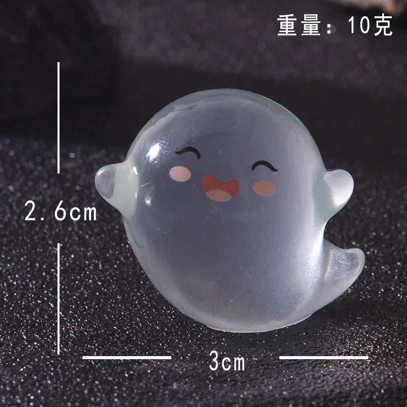 6/12/24PCS Luminous Mini Figures Ghost Devil Ornaments Decor Halloween
