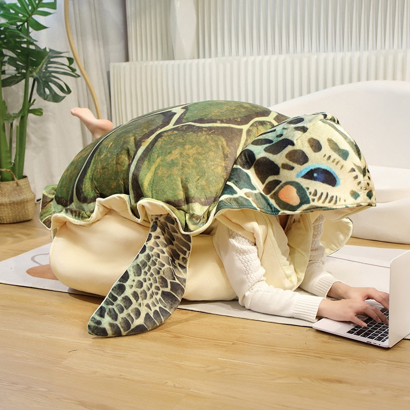 Turtle Shell Plush Sleeping Bag