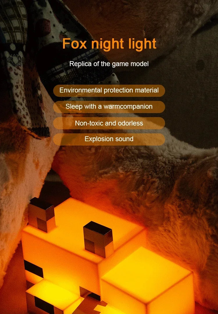 Minecraft Cute Fox Night Light Lamp