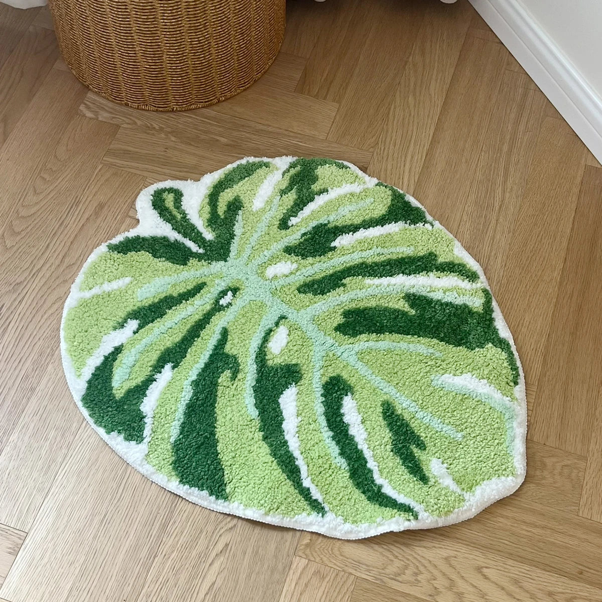 Green Leaf Monstera Tufting Rug