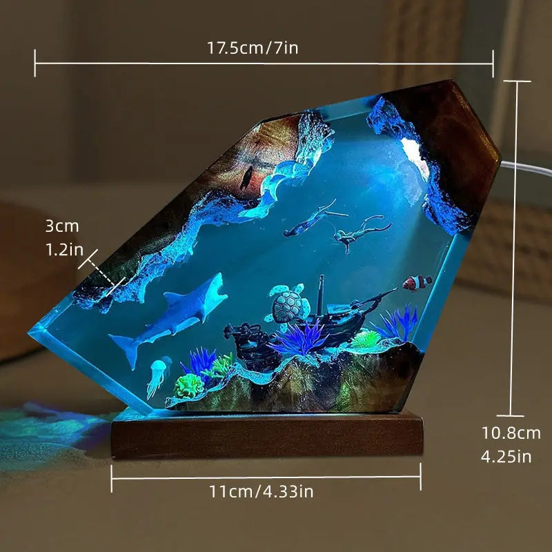 Sea Underwater Resin Statue Lamp