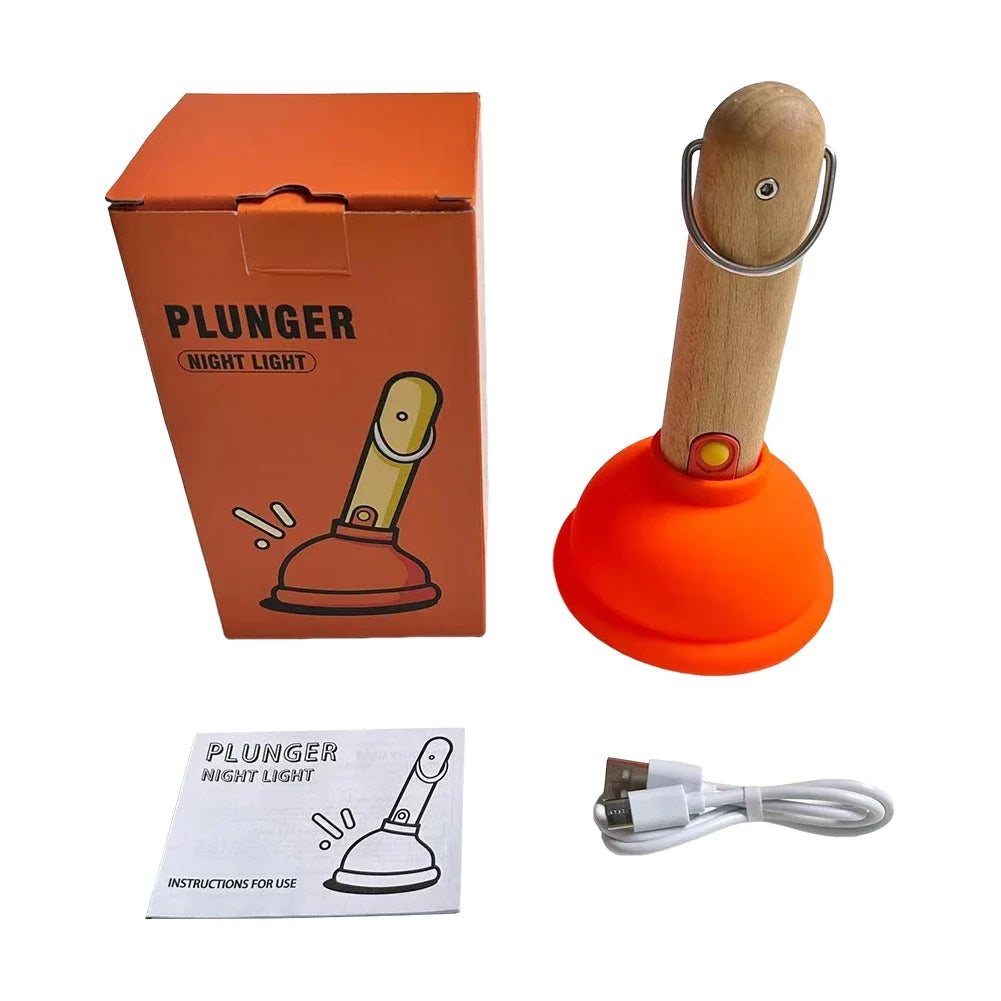 Funny plunger lamp
