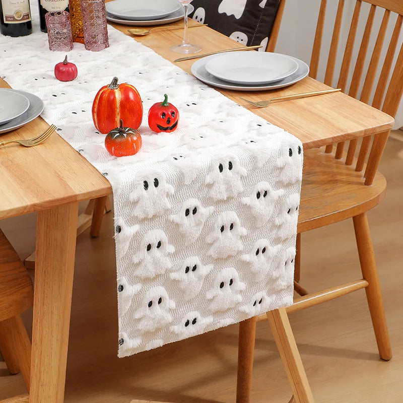 Halloween Ghost & Pumpkin Table Runner