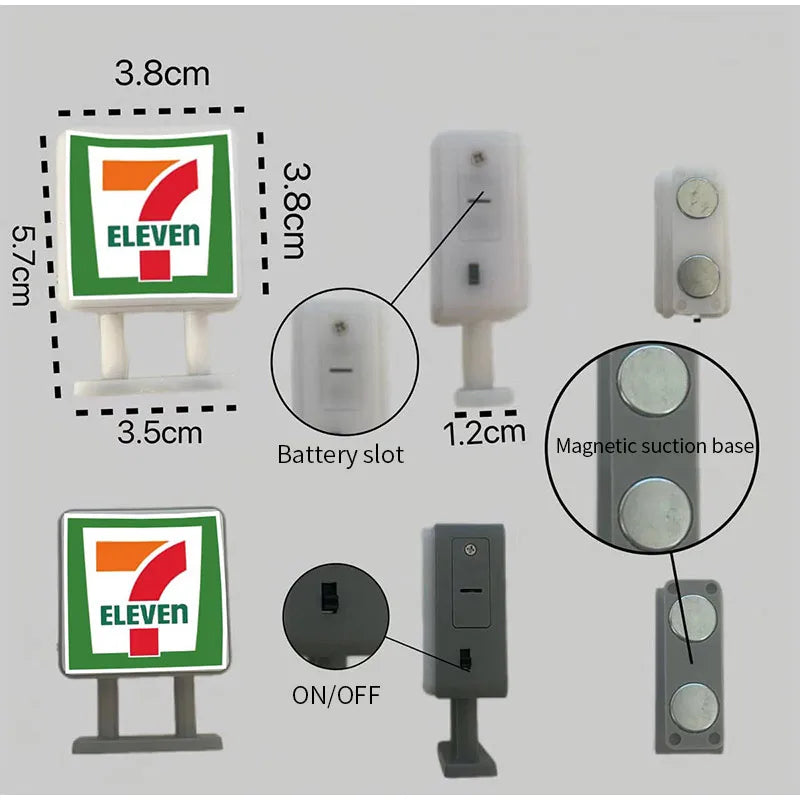 Coffee And Shop Magnetic Fridge Light Ornaments