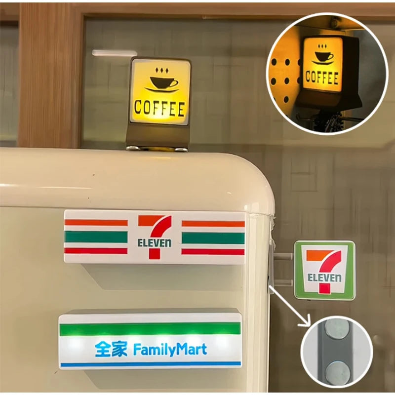 Coffee And Shop Magnetic Fridge Light Ornaments