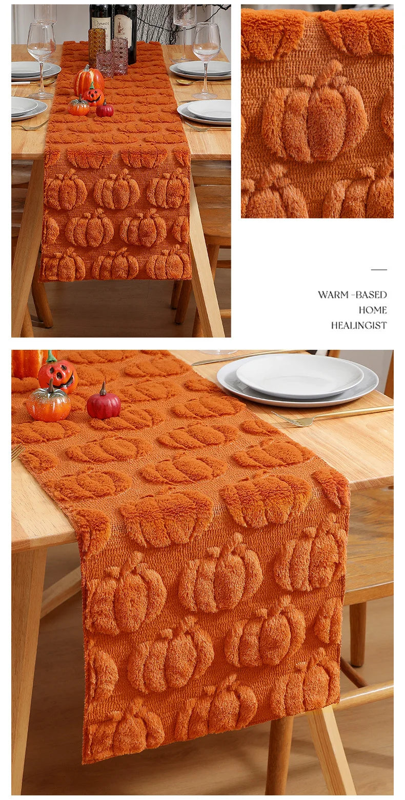 Halloween Ghost & Pumpkin Table Runner