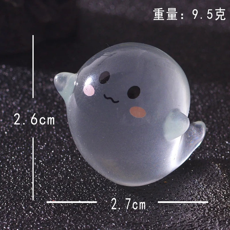 6/12/24PCS Luminous Mini Figures Ghost Devil Ornaments Decor Halloween