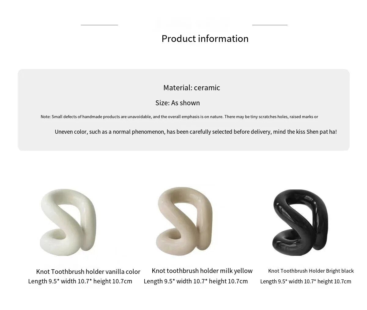 Ceramic toothbrush  holder