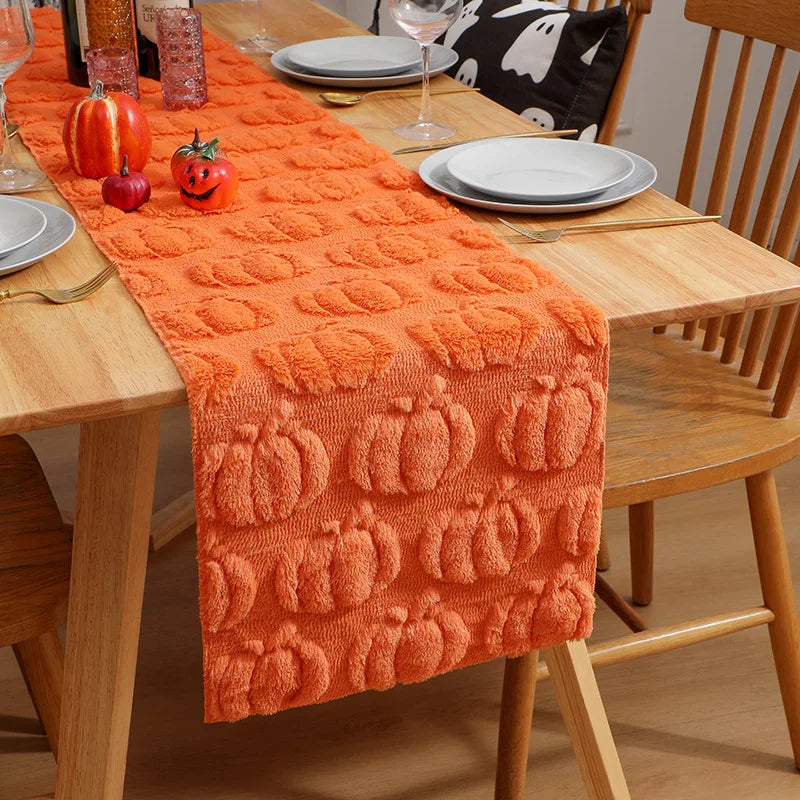 Halloween Ghost & Pumpkin Table Runner
