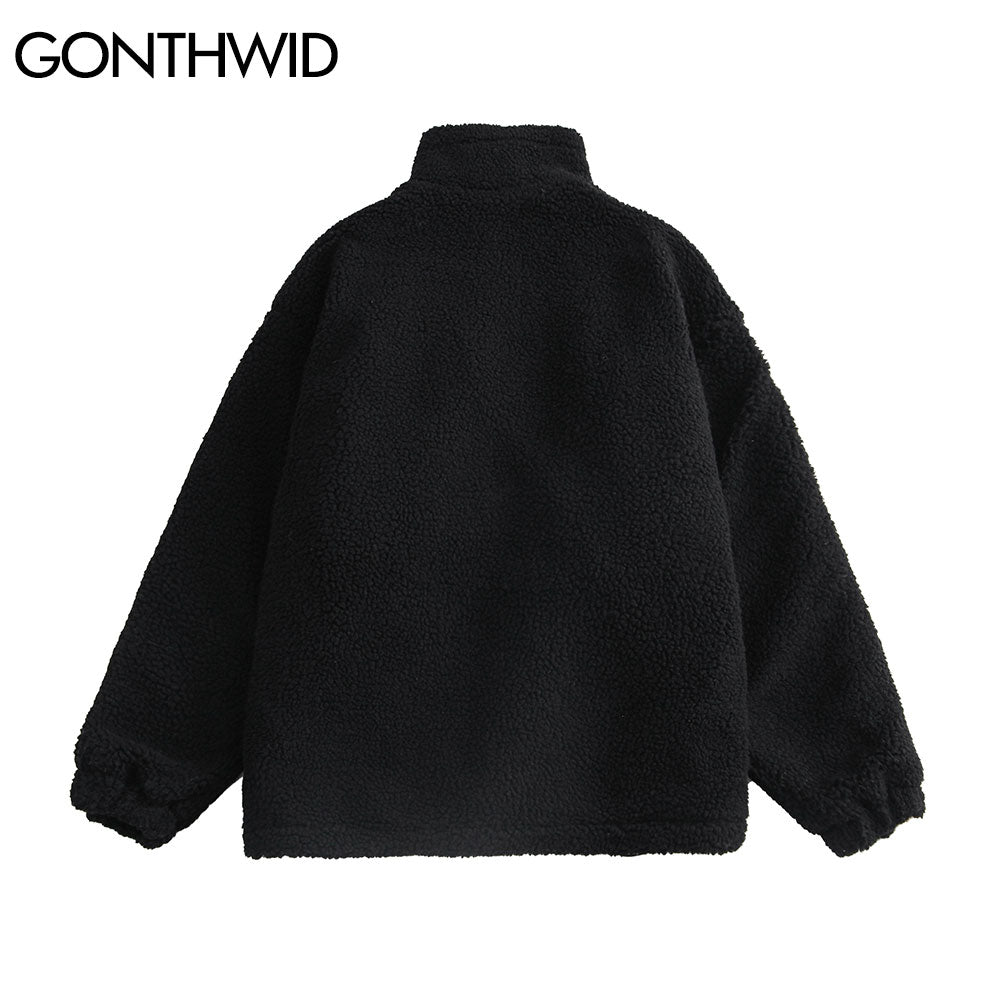 White and Blue Fleece Jacket