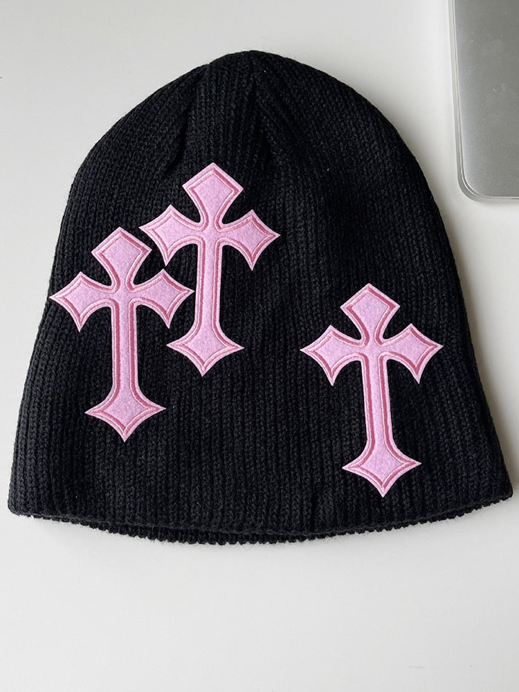 Y2K Cross Beanies