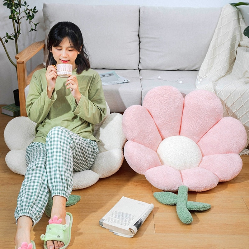 Flower Backrest Sofa Pillow
