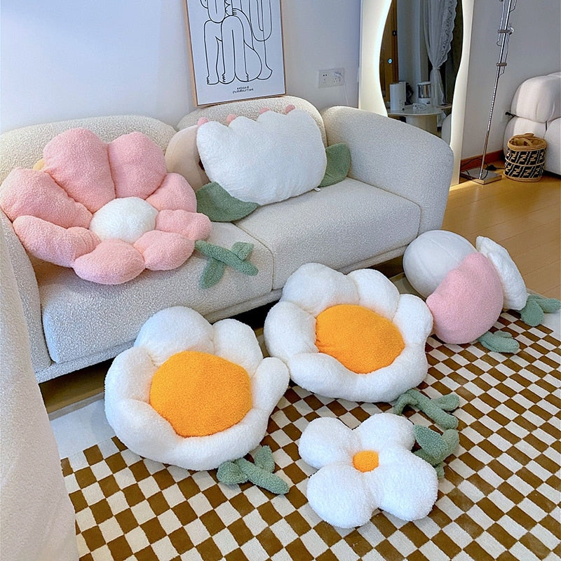 Flower Backrest Sofa Pillow
