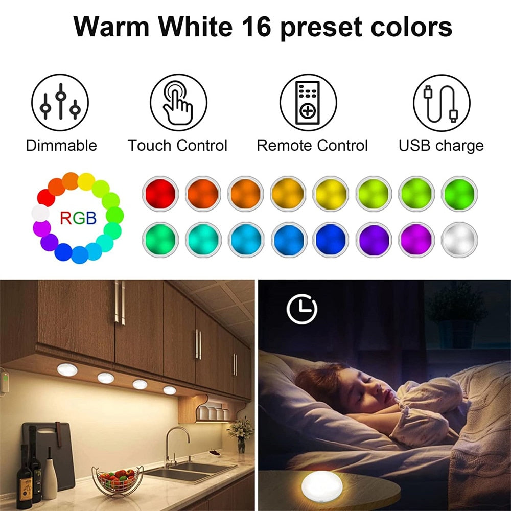 USB Rechargeable Puck Light