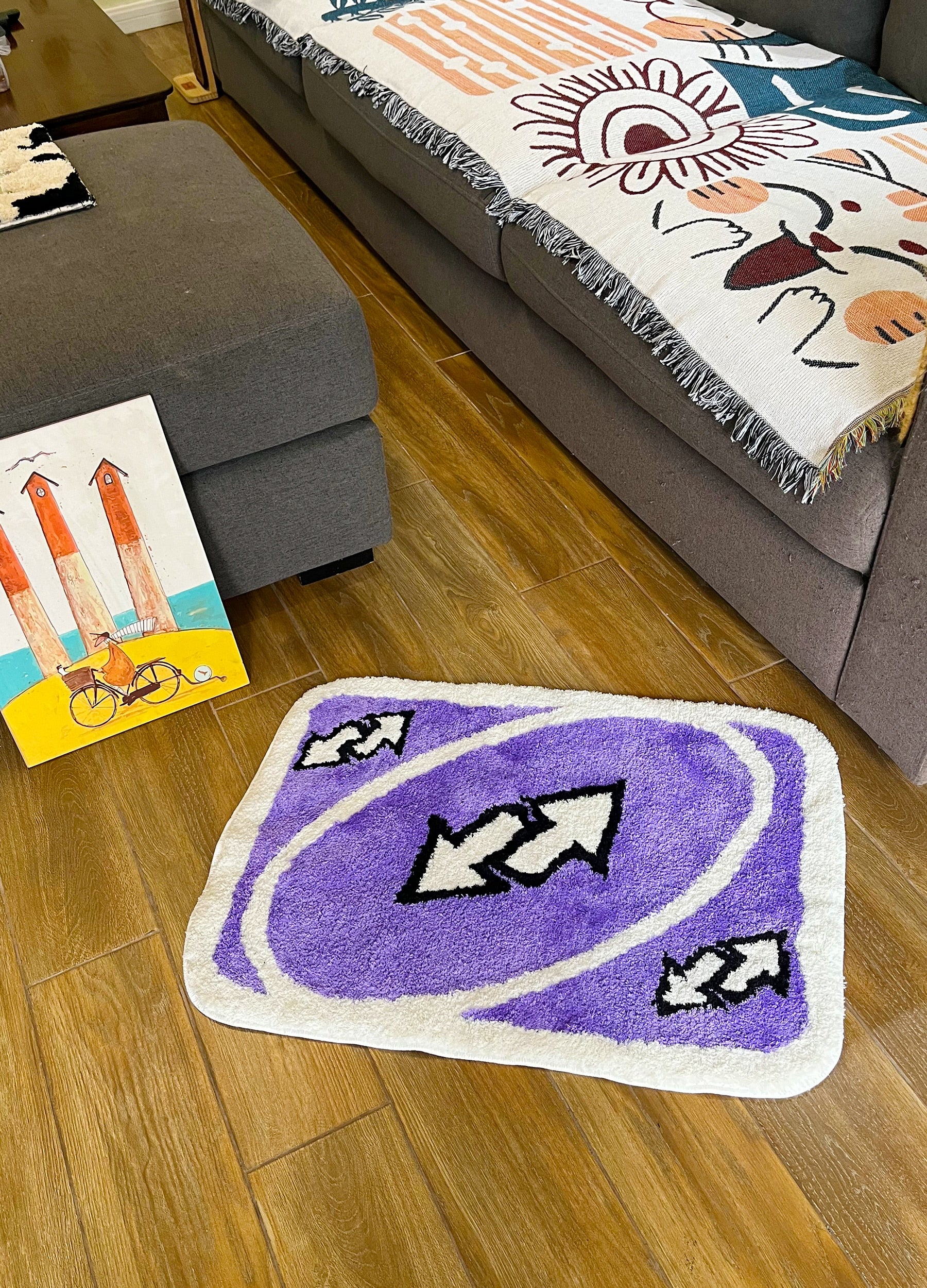 UNO Reverse Card Rug